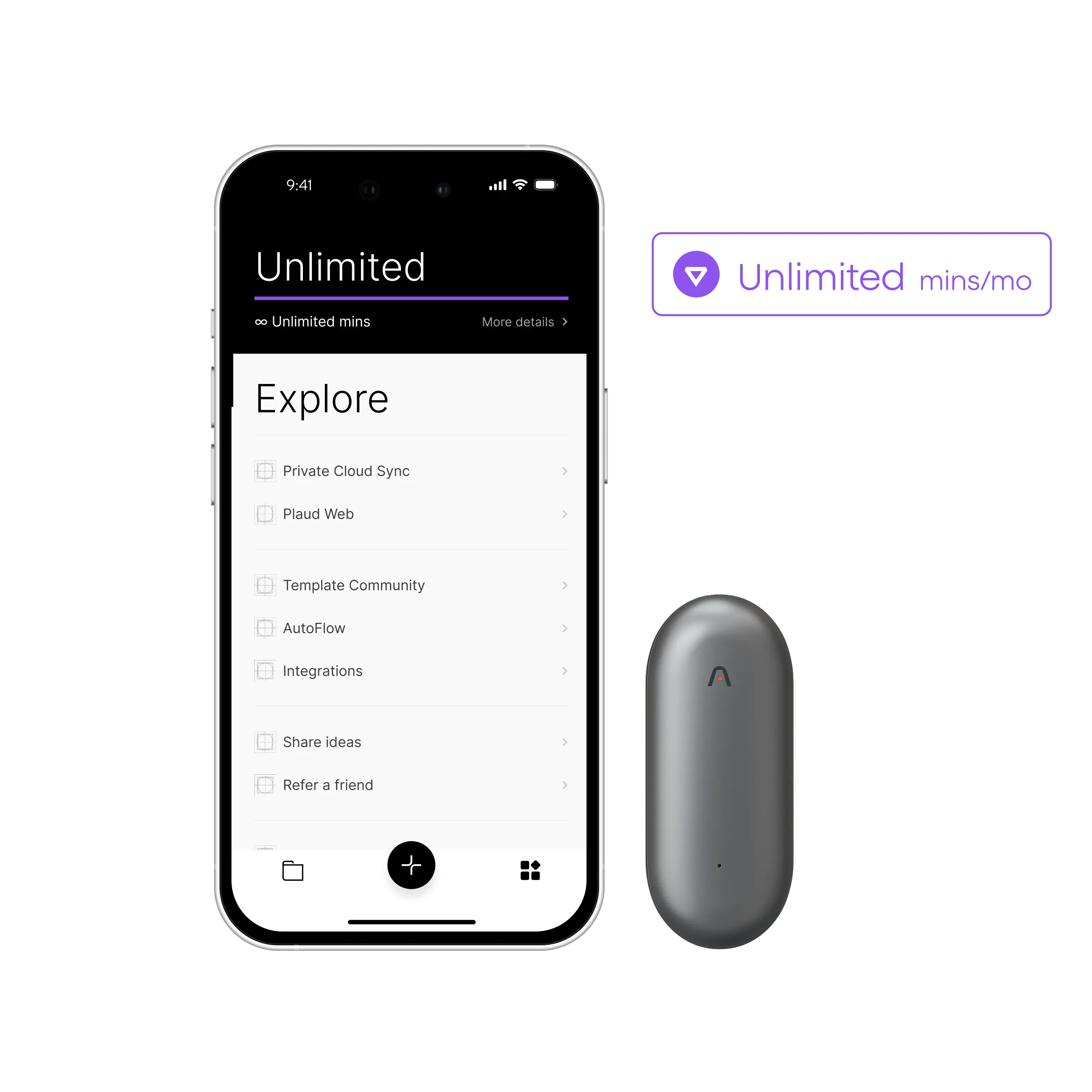 Plaud NotePin พร้อมแพ็กเกจ AI Annual Unlimited Plan