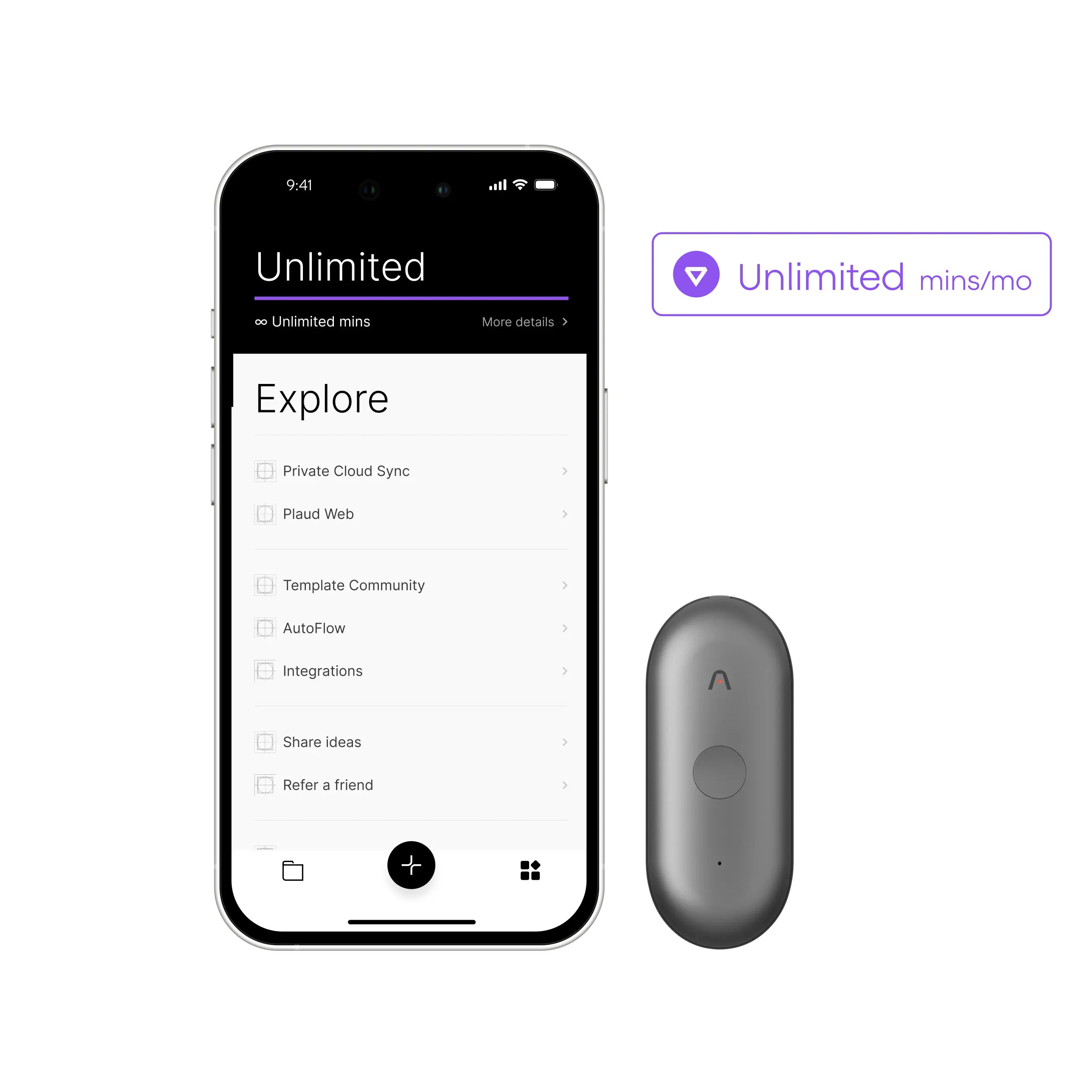 Plaud NotePin S พร้อมแพ็กเกจ AI Annual Unlimited Plan