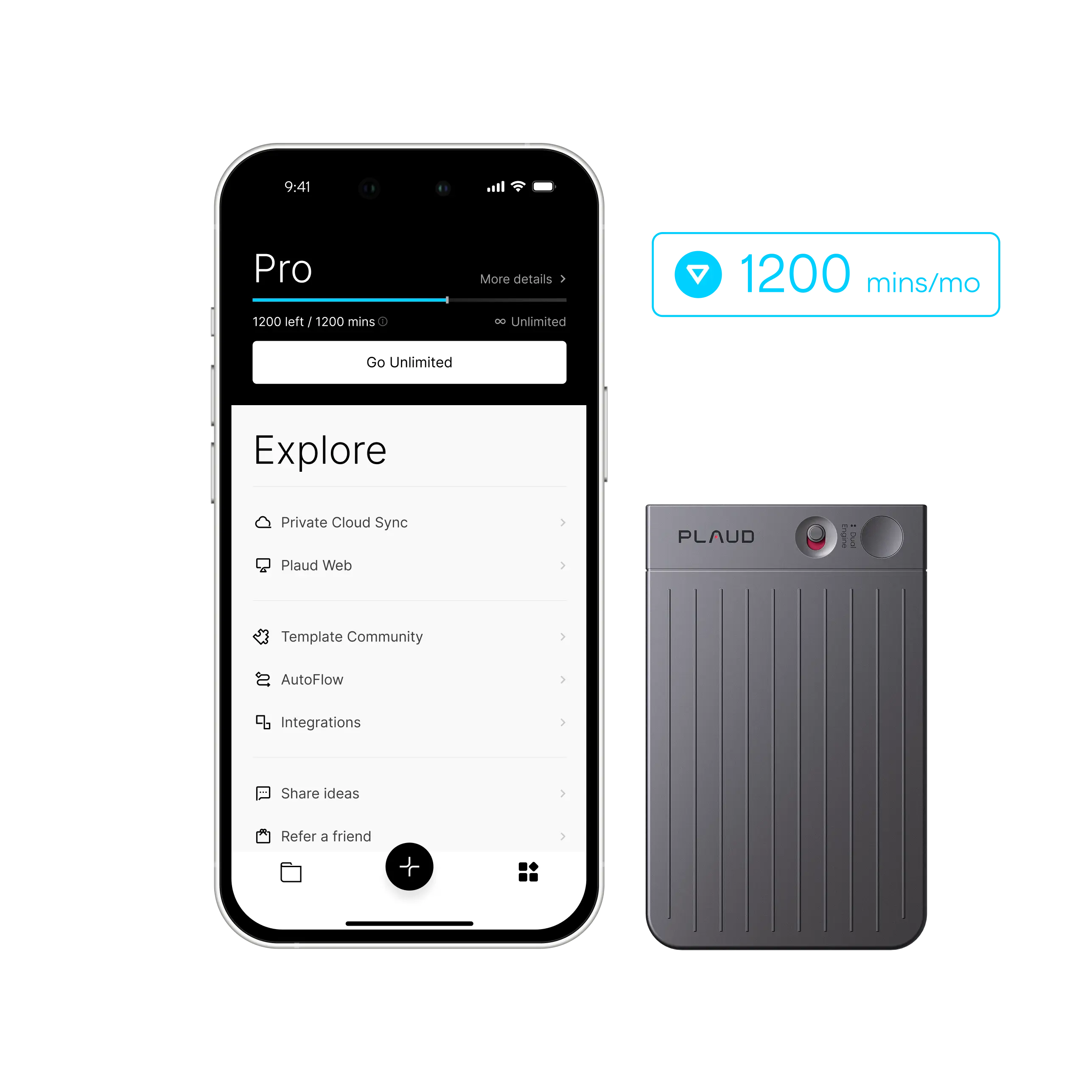 Plaud Note พร้อมแพ็กเกจ AI Annual Pro Plan